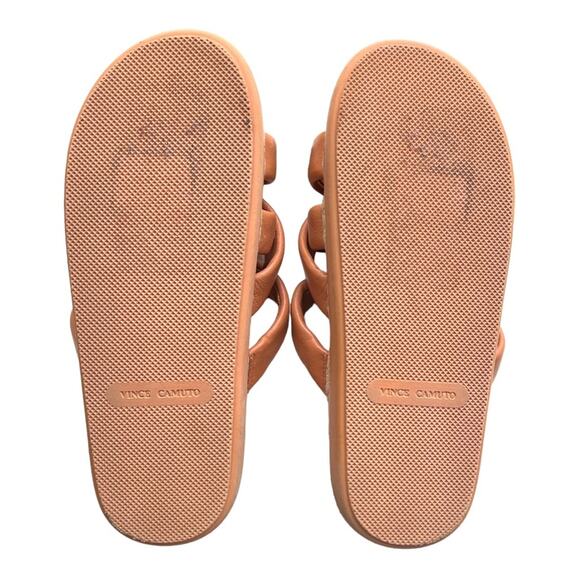 Vince Camuto Beige Chevelle Jute Wrapped Arch Support Leather Platform Sandals - Picture 7 of 8